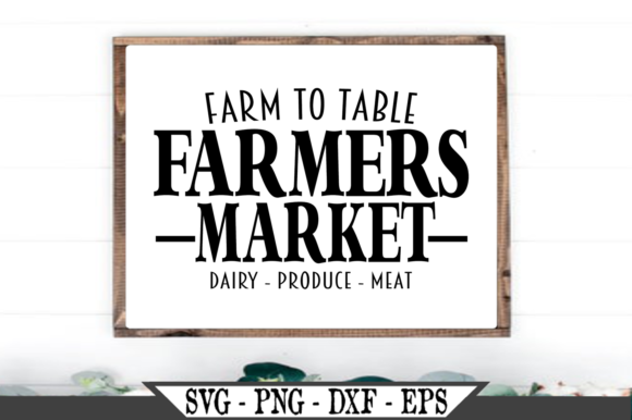 Farm to Table Farmers Market SVG