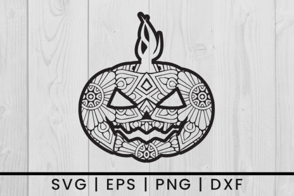 Halloween Pumpkin Mandala SVG Vector