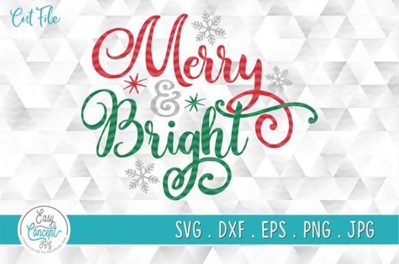 Merry Bright Christmas Svg