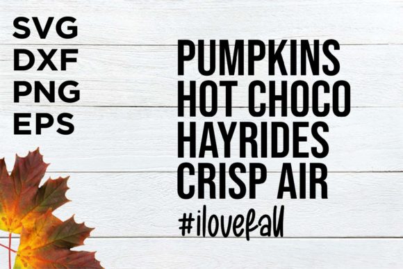 Pumpkins Hot Choco Hayrides Crisp SVG